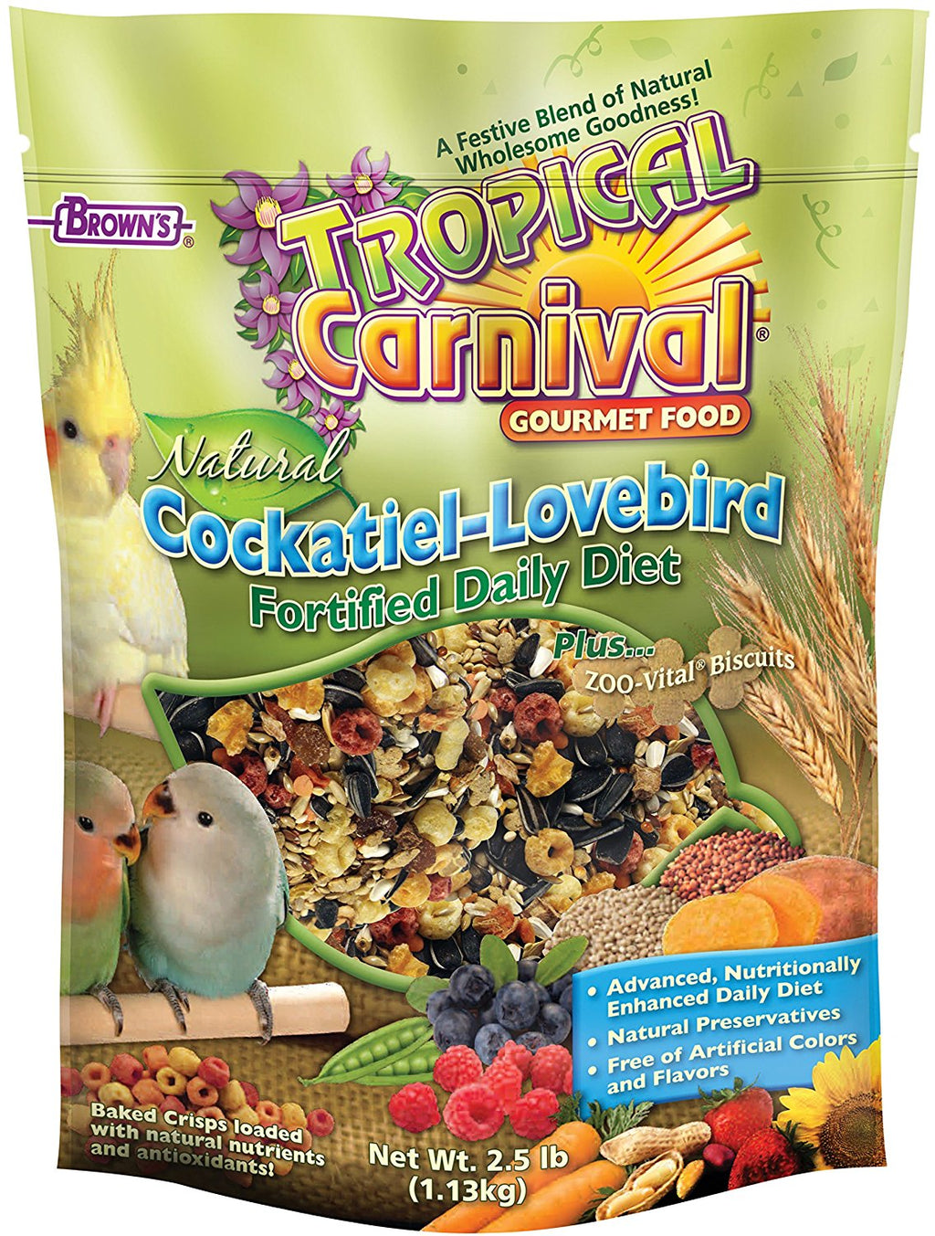 F.M. Brown’s Tropical Carnival Natural Tiel/Lovebird 2.5lb