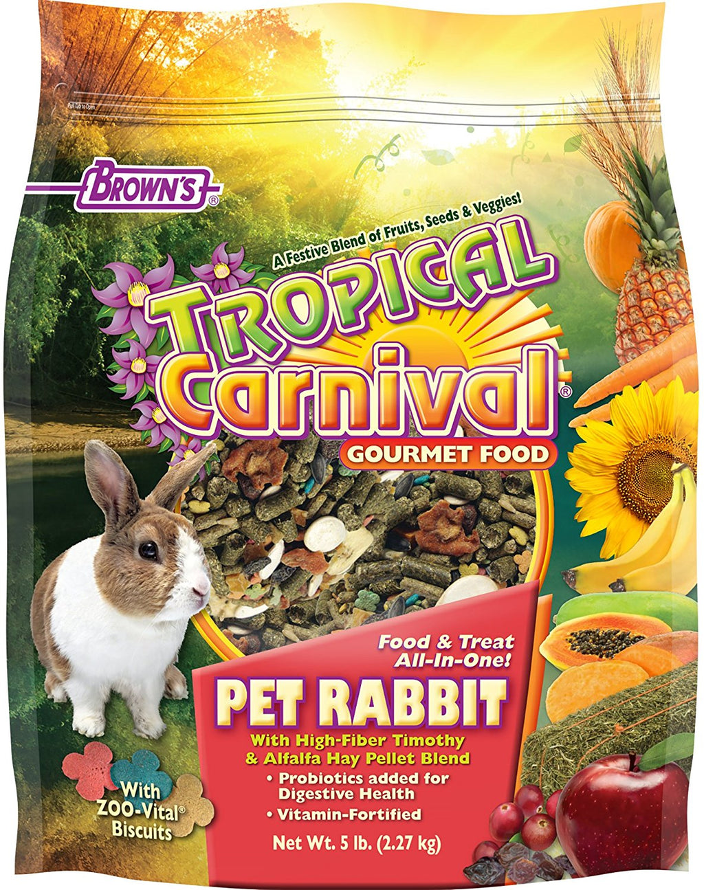 F.M. Brown’s Tropical Carnival Rabbit Food 5 lb