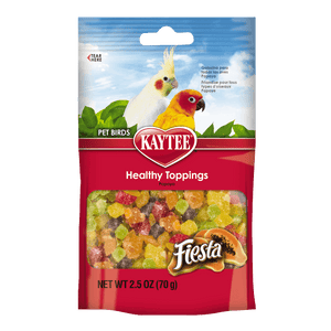 Kaytee Fiesta Healthy Toppings Papaya Bits for All Pet Birds 2.5 Ounce