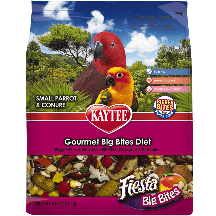 Kaytee Fiesta Big Bites Parrot and Conure Food 4 Pound