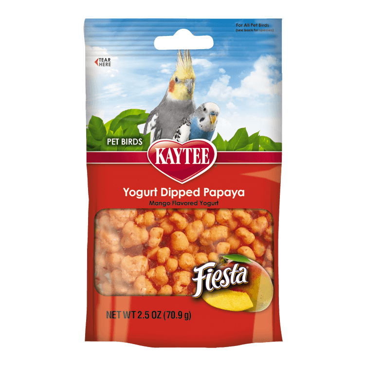 Kaytee Mango Flavored Yogurt Dipped Papaya Treats for All Pet Birds 2.5oz