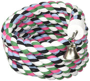 A&E Cage Extra Large Rainbow Cotton Rope Boing With Bell