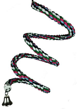 A&E Cage Medium Rainbow Cotton Rope Boing With Bell