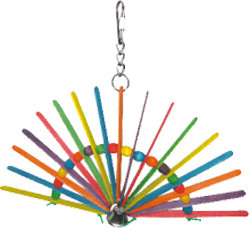 A&E Cage Wooden Bird Toy Peacock