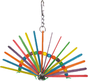 A&E Cage Wooden Bird Toy Peacock