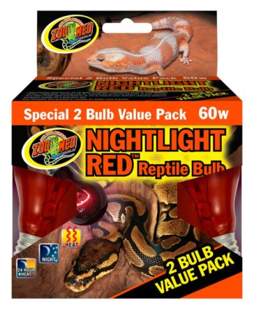 Zoo Med 60 Watt Nightlight Red Includes Reptile Bulb