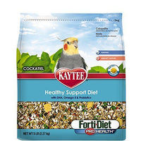Kaytee Forti Diet Pro Health Bird Food with Safflower for Cockatiels 5lb Bag